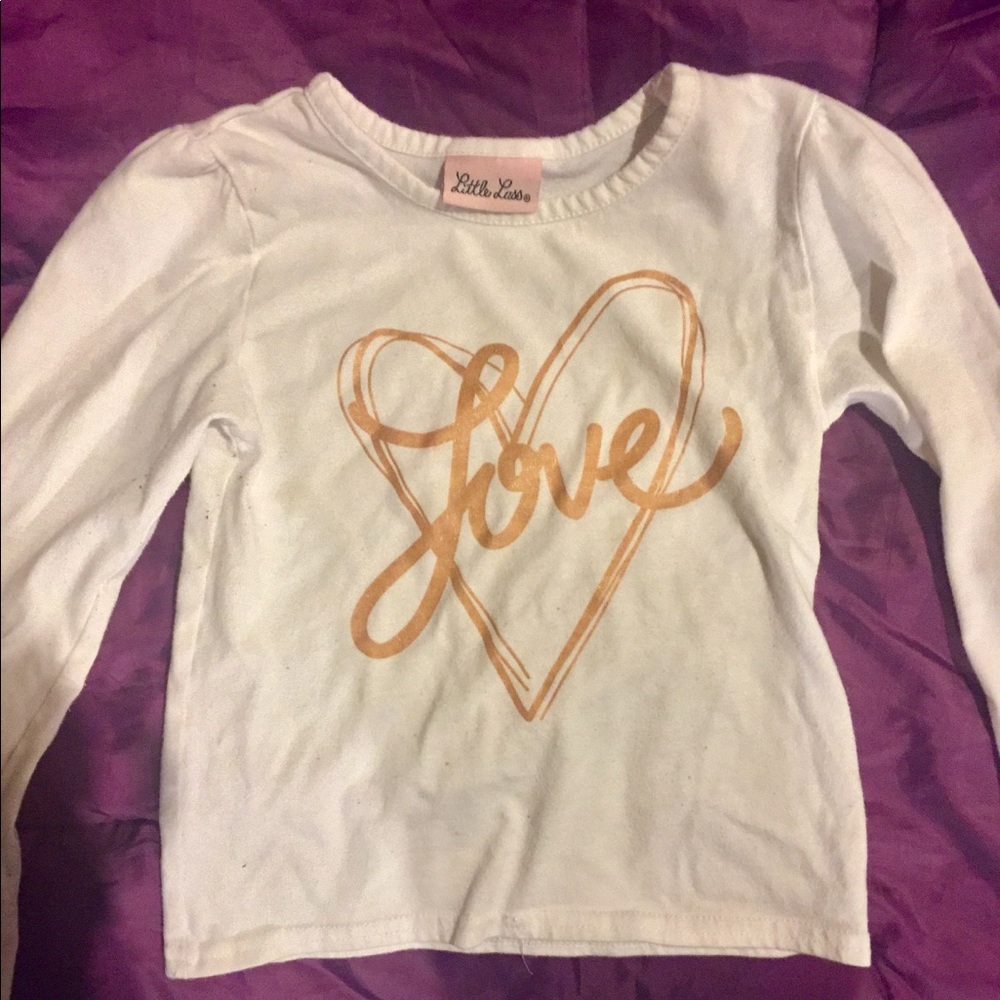 Girl long sleeve white t-shirt. Size 6